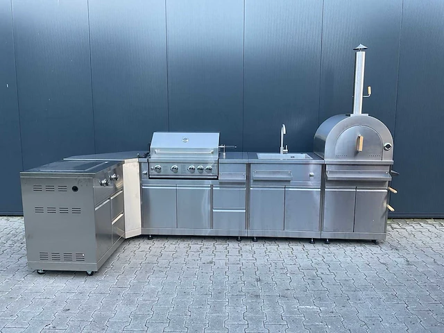 Bbq burner-hoek-grill-wasbak-pizza buitenkeuken - afbeelding 1 van  32