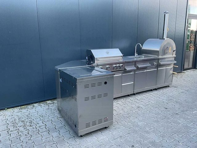 Bbq burner-hoek-grill-wasbak-pizza buitenkeuken - afbeelding 32 van  32