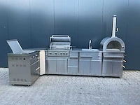 Bbq burner-hoek-grill-wasbak-pizza buitenkeuken - afbeelding 26 van  32