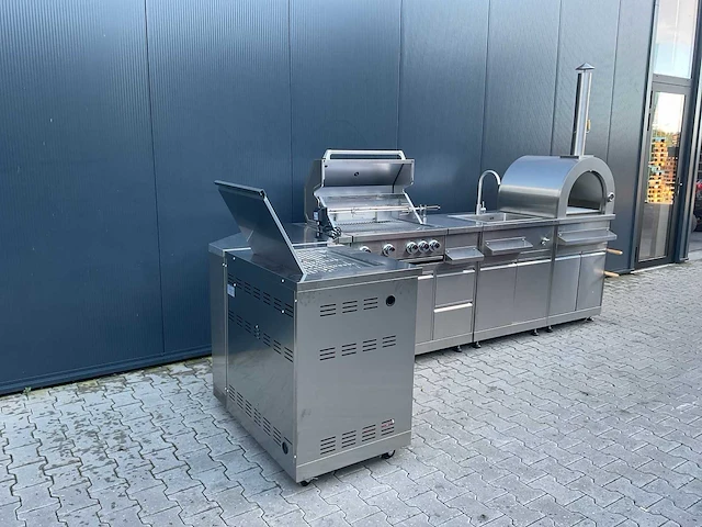 Bbq burner-hoek-grill-wasbak-pizza buitenkeuken - afbeelding 27 van  32