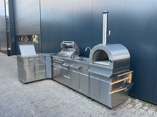 Bbq burner-hoek-grill-wasbak-pizza buitenkeuken - afbeelding 28 van  32