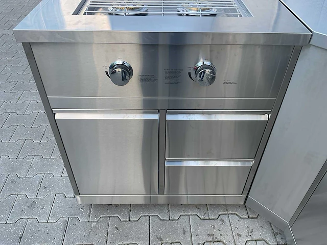 Bbq burner-hoek-grill-wasbak-pizza buitenkeuken - afbeelding 29 van  32