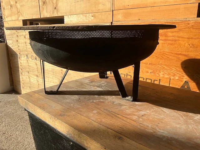 Bbq plancha + onderstel v.v. houten werkblad 120 x75x110cm - afbeelding 2 van  4