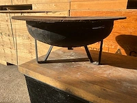 Bbq plancha + onderstel v.v. houten werkblad 120 x75x110cm - afbeelding 2 van  4