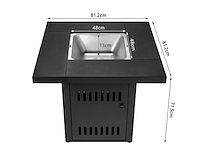 Bbq/vuurtafel/tafel - 3 in 1 - houtkachel - afbeelding 2 van  4
