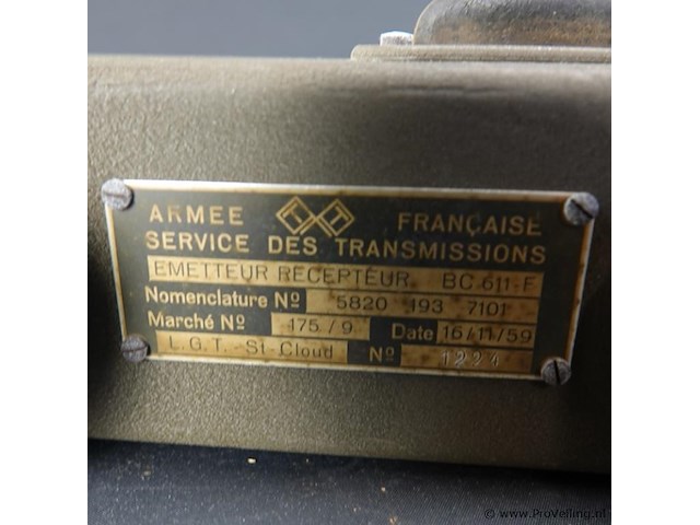 Bc-611-f, vintage franse walkie-talkie - afbeelding 4 van  5