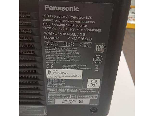 Beamer, panasonic, pt-mz16klb, 2020 - afbeelding 5 van  18