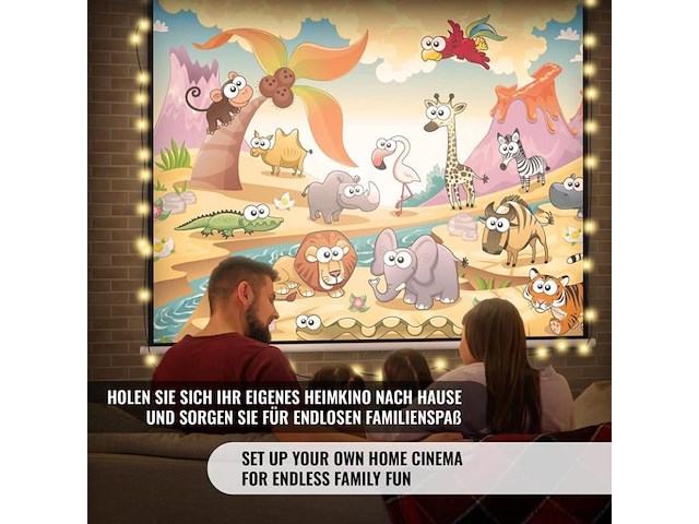 Beamerscherm uitschuifbaar 113 inch - afbeelding 2 van  9