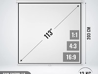 Beamerscherm uitschuifbaar 113 inch - afbeelding 6 van  9