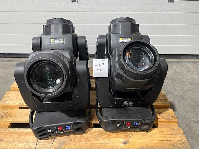 Beamz - panther 7r - moving head (4x) - afbeelding 1 van  3