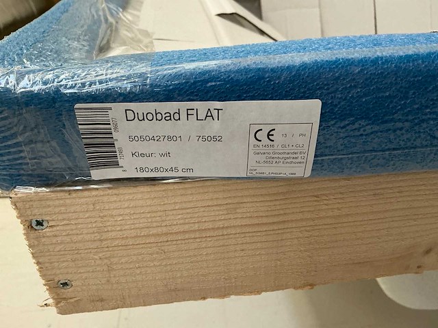 Beaux laval duobad flat 180x80cm ligbad - afbeelding 2 van  4