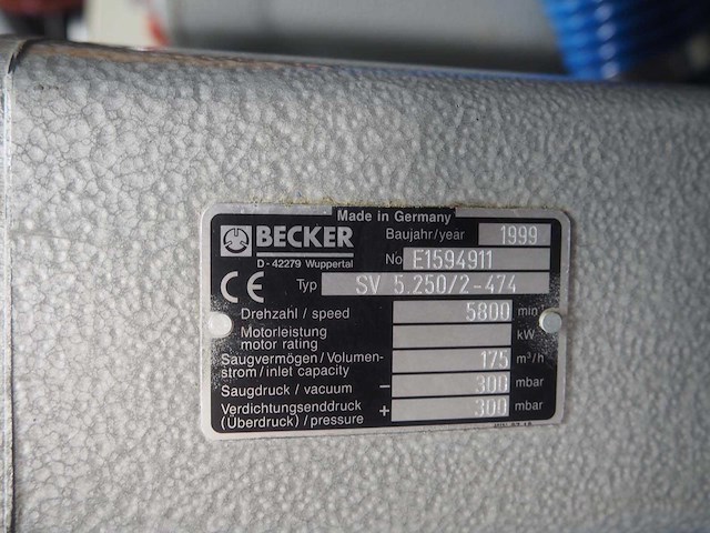 Becker - vacuumhef systeem - afbeelding 6 van  6