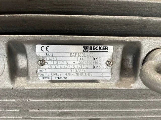 Becker 6ap180l-08 vacuümpomp - afbeelding 6 van  6