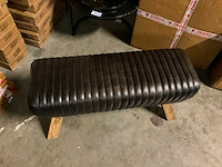 Beckett brede lederen kruk - afbeelding 6 van  8