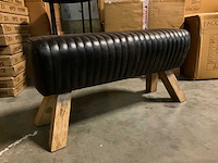 Beckett brede lederen kruk - afbeelding 2 van  8