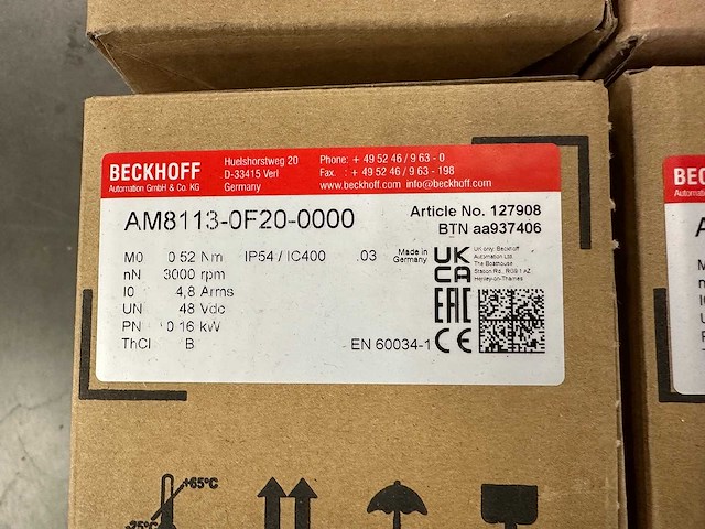 Beckhoff - am8113-0f20-0000 - servomotoren 25x - afbeelding 2 van  5
