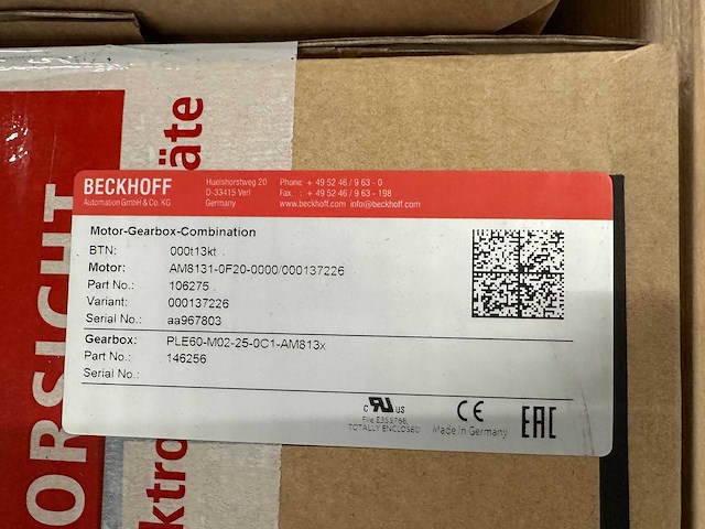 Beckhoff - am8131-0f20-0000/ple - partij servomotoren 25x - afbeelding 3 van  4