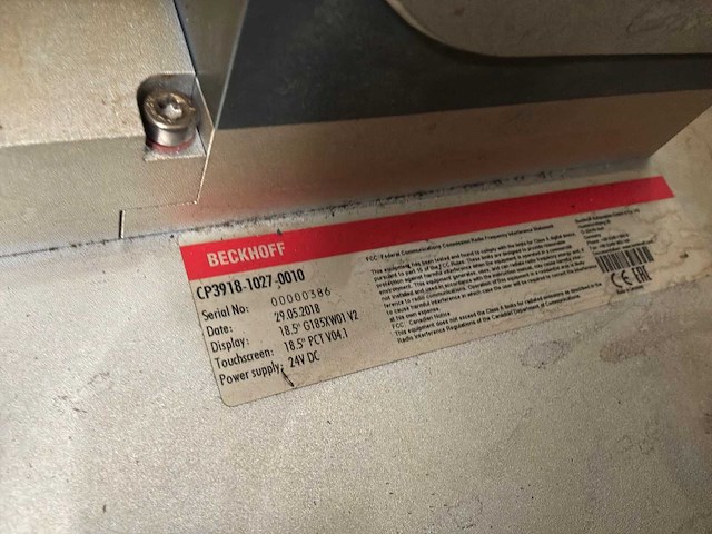 Beckhoff cp3918-1027-0010 touchscreen bedieningspaneel - afbeelding 3 van  3