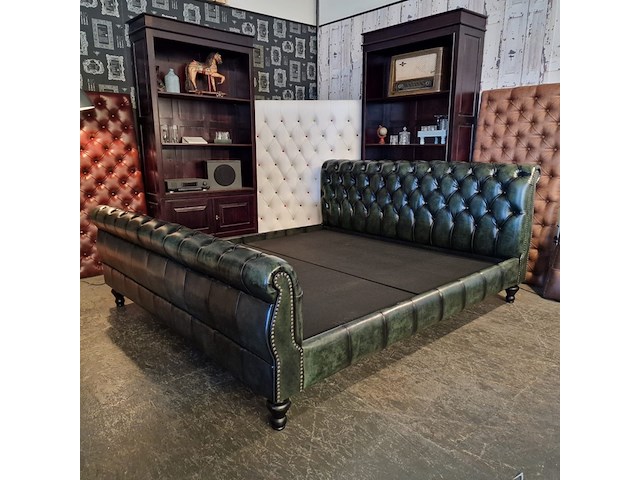 Bed chesterfield, lester, groen - afbeelding 6 van  6
