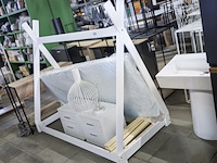 Bed incl. lattenbodem, matras, nachtkastjes (2x) & hanglamp - afbeelding 1 van  2