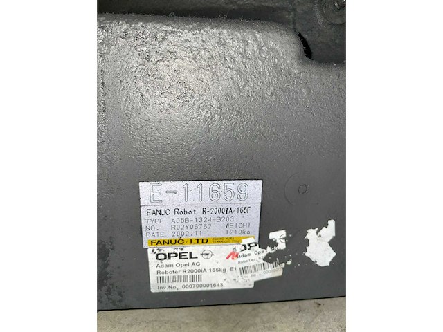 Bedieningsrobot & besturingskast - fanuc - r-2000ia, 165f - industrieel robot - 2002 - afbeelding 7 van  7