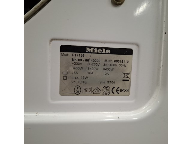 Bedrijf droger, miele, pt7136 plus - afbeelding 7 van  7