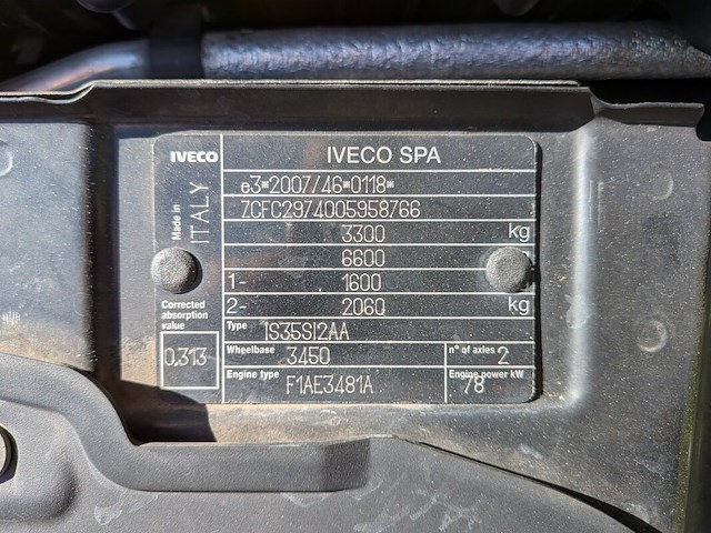 Bedrijfsauto, iveco, daily 29 l 11 d 345, 29 l 11 d 345, 2013 - afbeelding 31 van  38