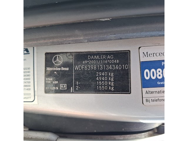 Bedrijfsauto, mercedes-benz, viano, 3.0 cdi dc ambiente lang, grijs / chroom, 2008 - afbeelding 28 van  84