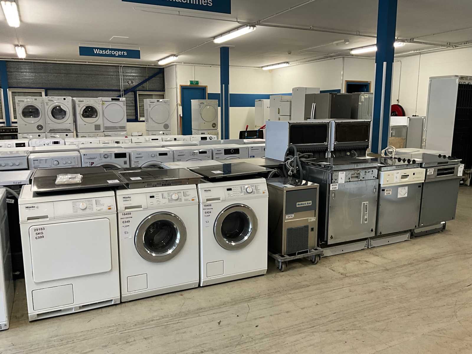 Bedrijfsbeëindiging de witgoedhandelaar – refurbished witgoed, bedrijfswagen en magazijninventaris