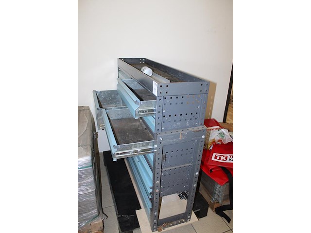 Bedrijfsbus inrichting met 9 laden en klep. afmeting 137 x 32 x 112 cm. - afbeelding 3 van  3