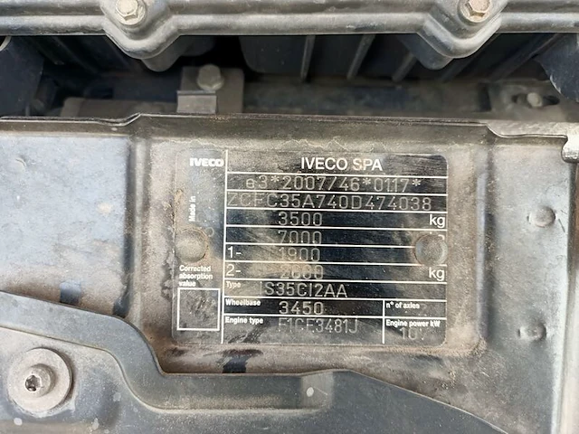 Bedrijfswagen, iveco, daily 35c15d met openlaadbak en laadkraan maxilift, 2012 - afbeelding 28 van  35