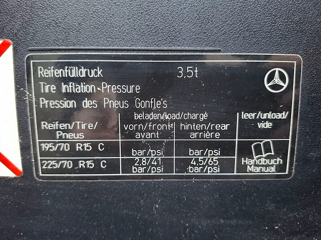 Bedrijfswagen, mercedes-benz, sprinter 311 cdi 2.2 402, 2001 - afbeelding 37 van  38