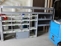 Bedrijfswagenrichting transportainer.nl. 308 cm x 37 ,5 cm. hoogte 170 cm. met 16 vakken met geleider t.b.v... - afbeelding 1 van  9