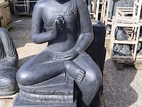 Beeld, buddha, donkergrijs / antraciet - afbeelding 2 van  7