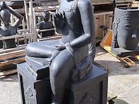 Beeld, buddha, donkergrijs / antraciet - afbeelding 6 van  7