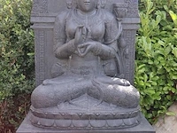 Beeld, buddha, donkergrijs / antraciet - afbeelding 5 van  12