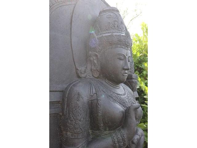 Beeld, buddha, donkergrijs / antraciet - afbeelding 6 van  12