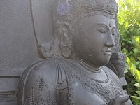 Beeld, buddha, donkergrijs / antraciet - afbeelding 6 van  12