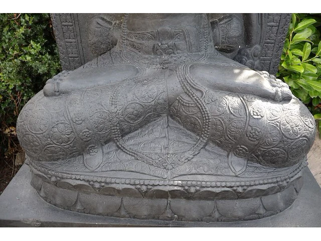 Beeld, buddha, donkergrijs / antraciet - afbeelding 7 van  12