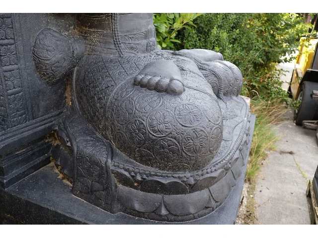 Beeld, buddha, donkergrijs / antraciet - afbeelding 10 van  12