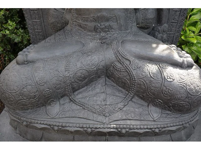 Beeld, buddha, donkergrijs / antraciet - afbeelding 11 van  12
