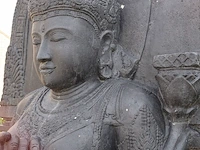 Beeld, buddha, donkergrijs / antraciet - afbeelding 12 van  12
