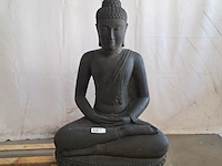 Beeld, buddha, donkergrijs / antraciet