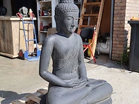 Beeld, buddha, donkergrijs / antraciet - afbeelding 3 van  8
