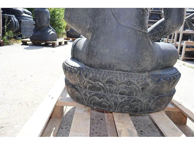 Beeld, buddha, donkergrijs / antraciet - afbeelding 7 van  8