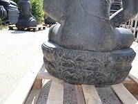 Beeld, buddha, donkergrijs / antraciet - afbeelding 7 van  8