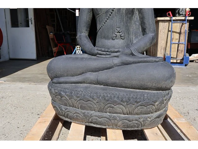 Beeld, buddha, donkergrijs / antraciet - afbeelding 8 van  8