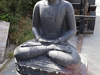 Beeld, buddha, donkergrijs / antraciet - afbeelding 2 van  7