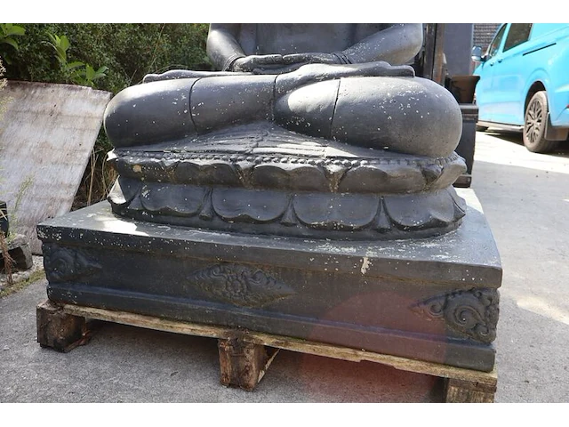 Beeld, buddha, donkergrijs / antraciet - afbeelding 6 van  7