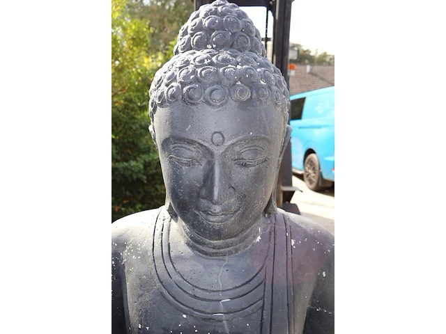 Beeld, buddha, donkergrijs / antraciet - afbeelding 7 van  7